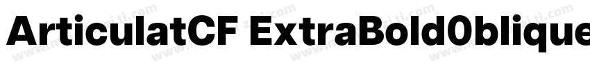 ArticulatCF ExtraBold0blique字体转换
